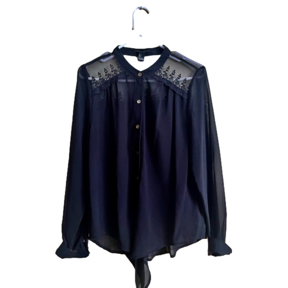 FOREVER 21 chiffon blouse, brand new! Stunning top! - Picture 1 of 9